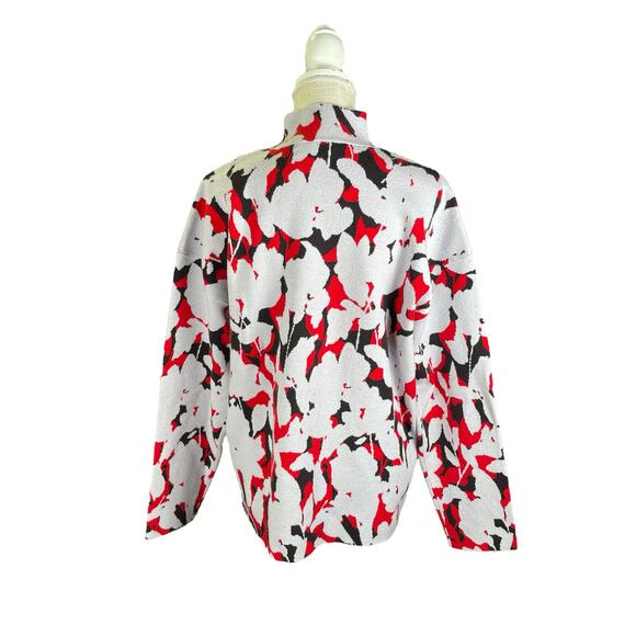 Anthropologie Lizzie Floral Sweater Women's XL Mock Neck Soft Knit Abstract Art - Picture 6 of 9